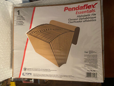 Pendaflex A-Z Expanding File, 21 Pockets, Kraft, Letter, Brown (PFXK17AOX)