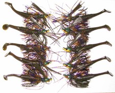 Bass Jigs  10 Total  5 3/8 & 5 1/2  Bluegill w/detailed instructions  4/0 Hooks