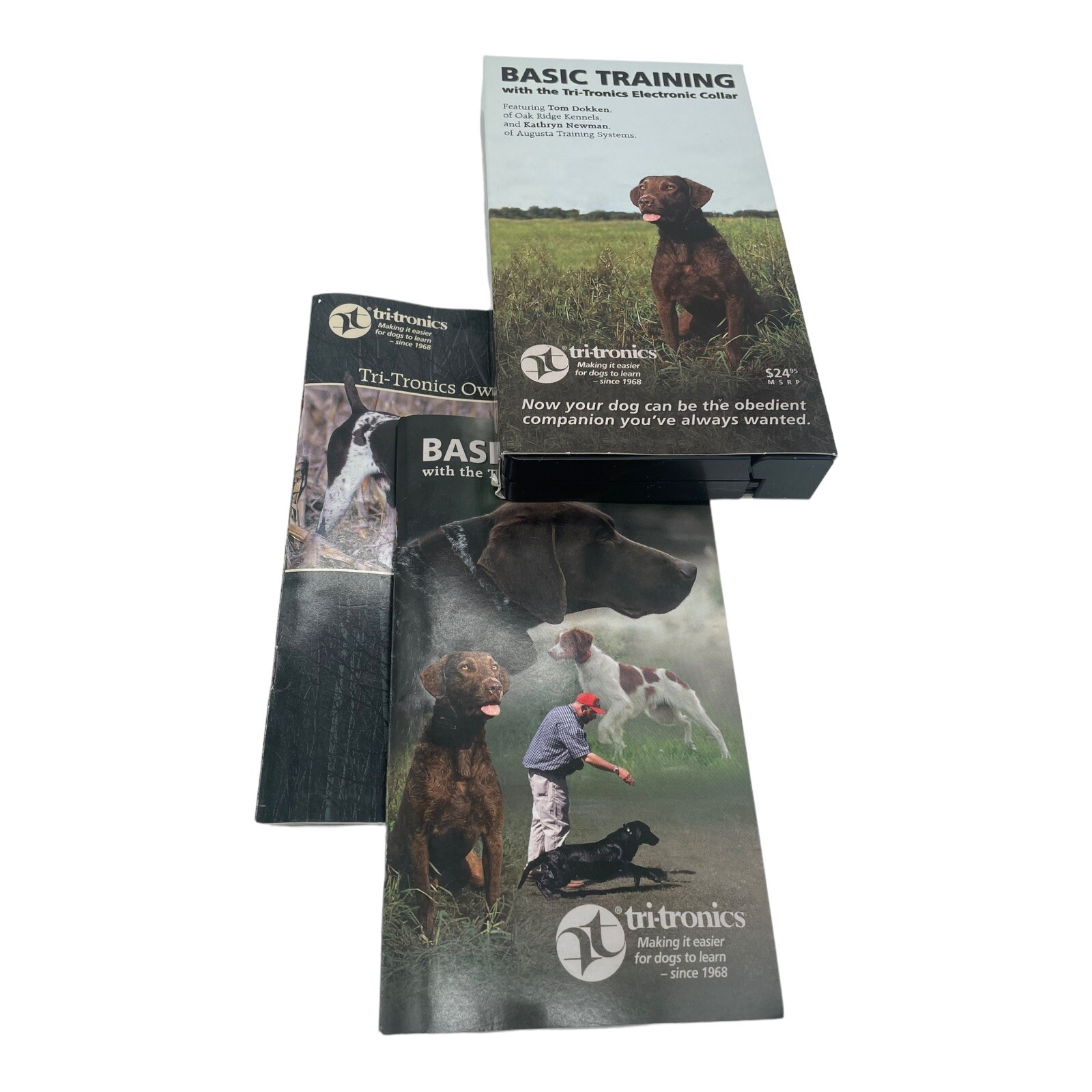 Tri-Tronics Pro 100 XL Dog Collar, VHS Tape & Manuals UNTESTED As Is