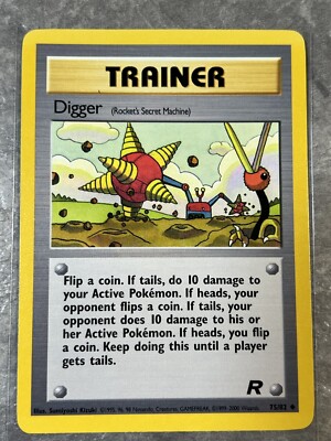 Digger (Rocket's Secret Machine) Pokemon TCG 75/82 Team Rocket Regular (MP) 1