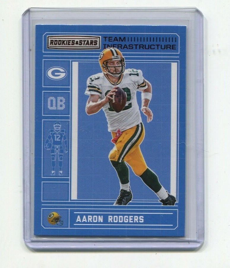 AARON RODGERS PACKERS 2016 PANINI ROOKIES & STARS TEAM INFRASTRUCTURE CARD RED