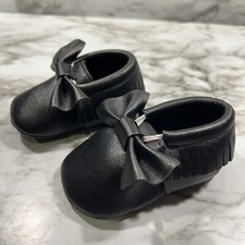 Romirus Black Infant Moccasins Size 1