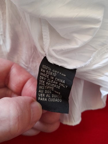 bcbg maxazria White Cotton Collared Button Up Blouse Top Size 6 - Picture 16 of 16