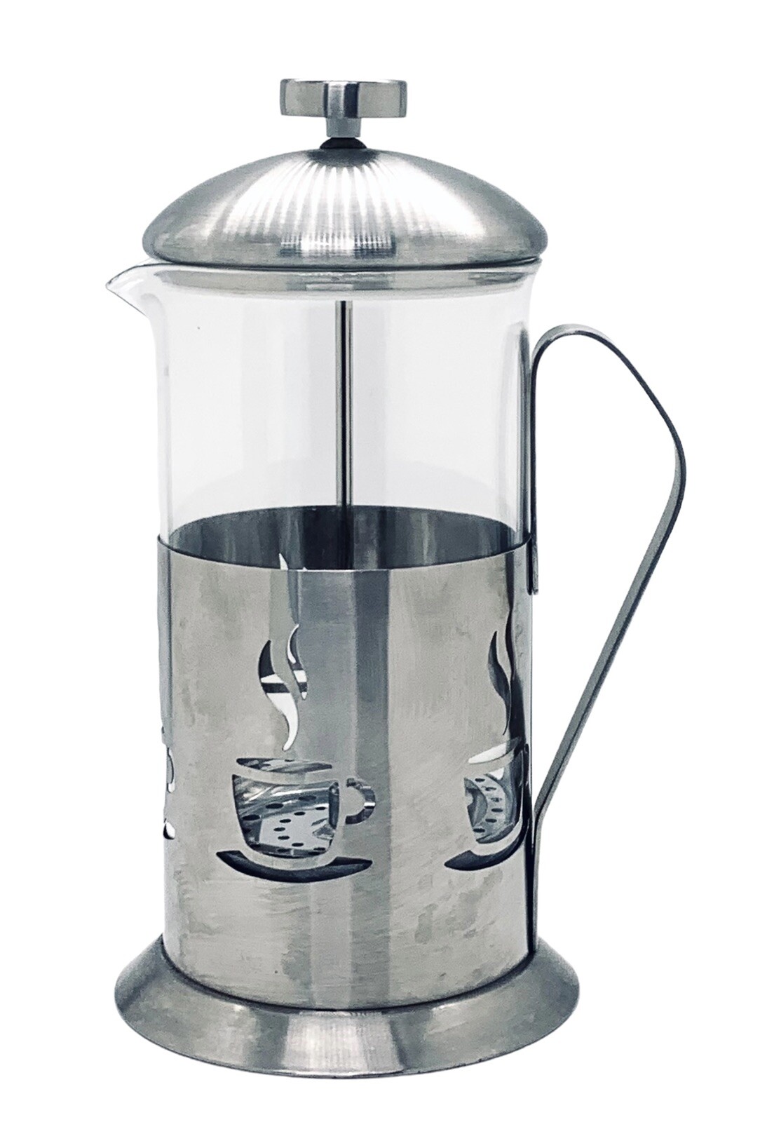 Stainless Steel Glass 4 Cup Tea Coffee Maker