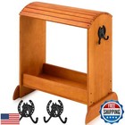 Threehoney Pine Wood Saddle Rack Horse Saddle Rack Stand for Western Saddles