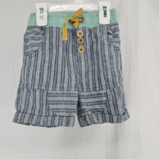Matilda Jane Coast To Coast Shorts Brilliant Daydream Stripe Drawstring Size 2