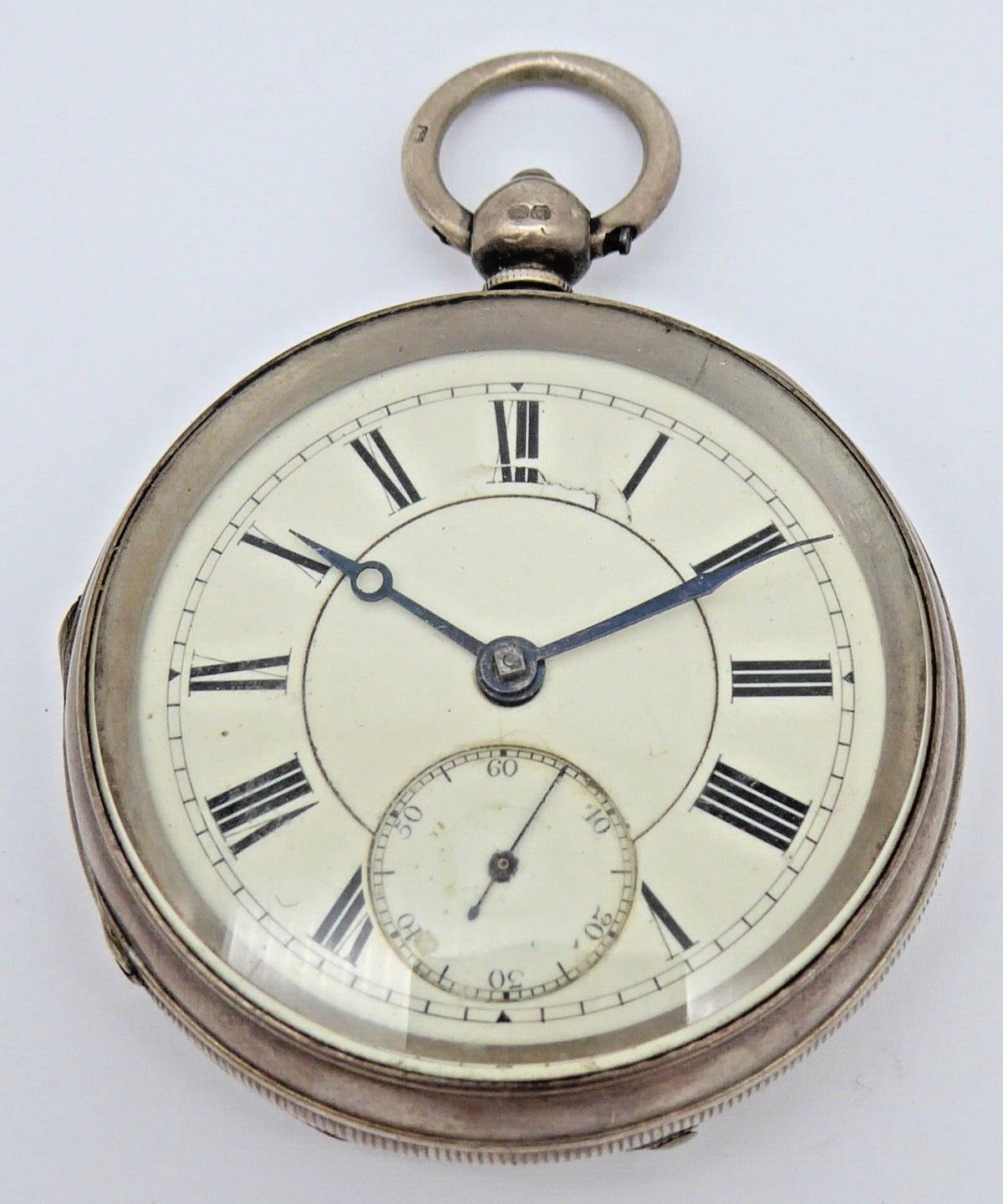 SMART ANTIQUE VICTORIAN SOLID SILVER POCKET WATCH 1891 RUNNING WELL