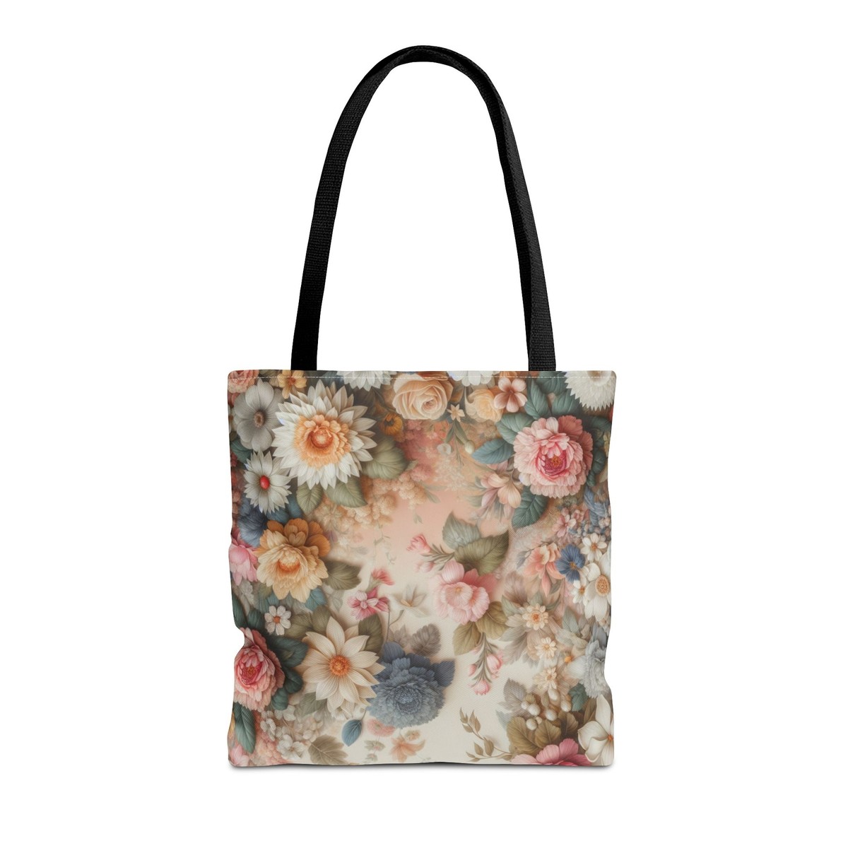 Floral Tote Bag, Botanical Market Bag, Garden Flower Tote, Eco