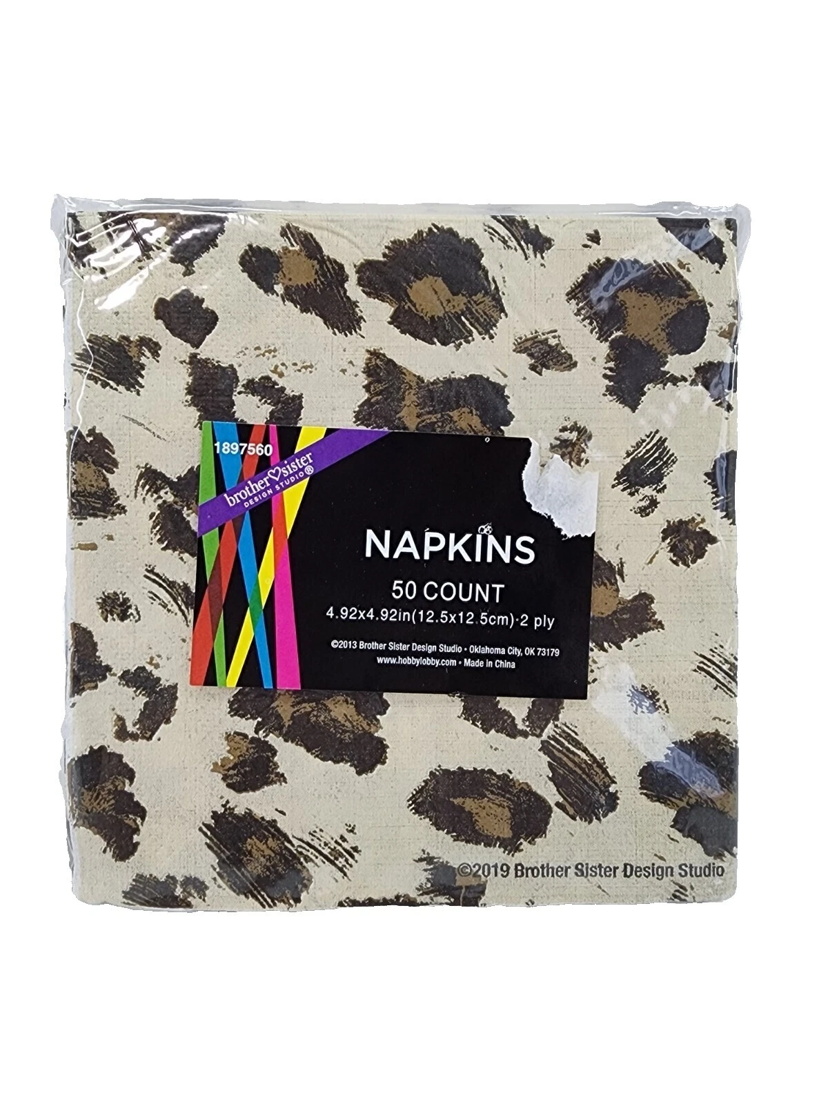 SERVILLETAS Estampado Animal Marrón