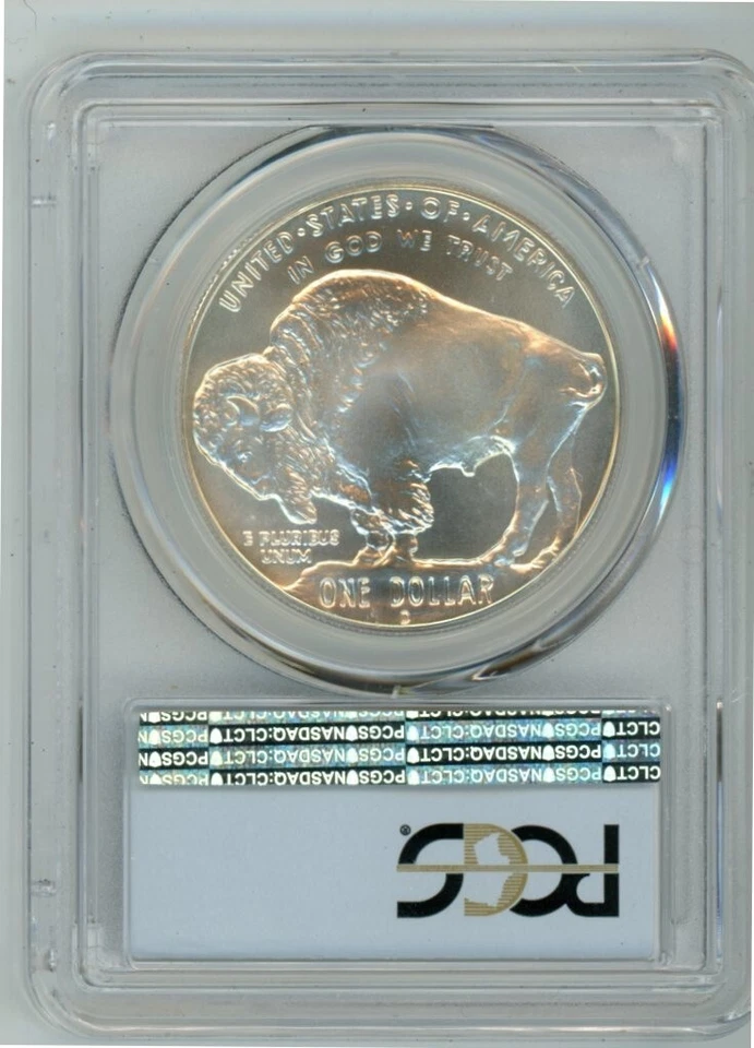 2001D BLACK DIAMOND AMERICAN BUFFALO COMMEMORATIVE $1 PCGS MS70 Cert. 34806949 - Image 2 of 2