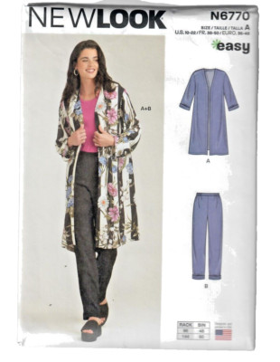 New Look N6770 Sewing Pattern Misses Jacket and Pants Easy 10-12-14-16-18-20-22