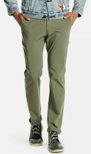 Pantalones para hombre Levi's gris talla 38x32 calce ajustado 511 pantalones chinos elásticos $55 - Imagen 8 de 11
