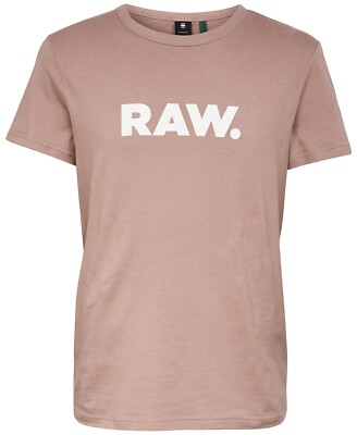 G-Star RAW Men's Chocolate Berry Holorn Logo Graphic Crew Short