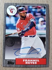 2022 Topps 1987 Design Black Franmil Reyes RC /199 Cleveland Guardians Autograph