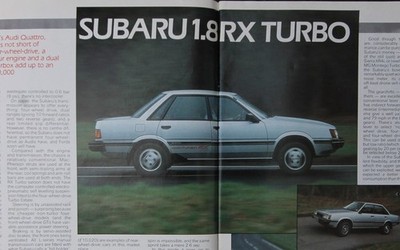 Original 1985 Motor extracted mag road test article: SUBARU 1.8 RX TURBO