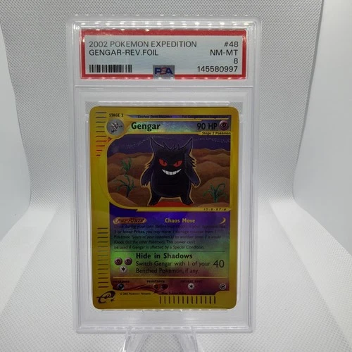 POKEMON GENGAR 48/165 REVERSE HOLO (2002 EXPEDITION) GRADED PSA 8