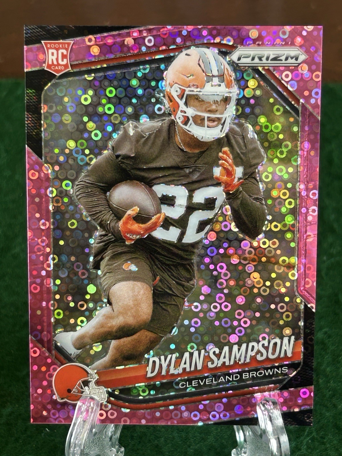 2025 Panini Prizm Football Dylan Sampson RC Rookie Pink No Huddle 25 #365 Browns