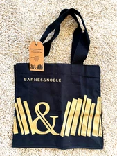 Barnes & Noble Canvas Tote Bag Teal 14" Shopper Book Bag Durable Reusable NEW