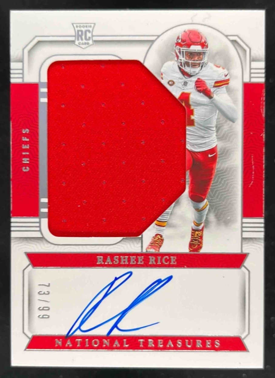 2023 Panini National Treasures Rashee Rice Rookie Material Signatures Auto /99