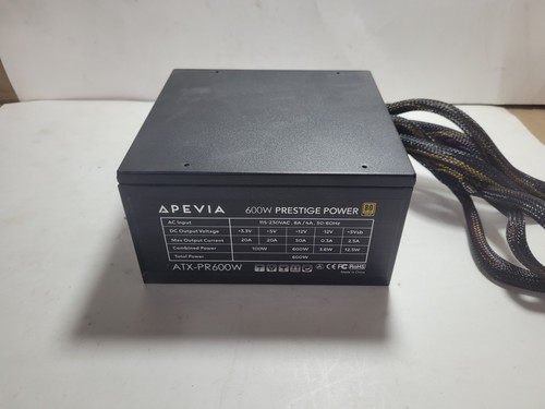 APEVIA Prestige Series ATX-PR600W 600W 80 PLUS Gold Power Supply #0107 - Photo 3/11