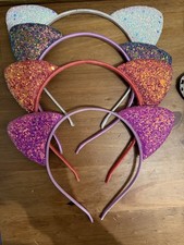 Sparkly And Sequined Cat Ear Headbands For Toddler Girl Or Little Girls