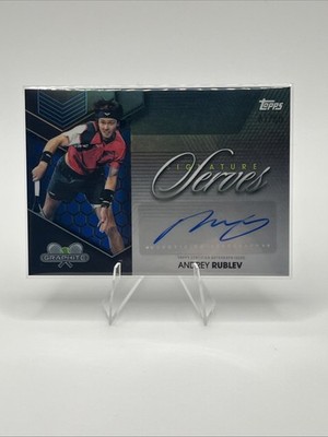 2026 Topps Graphite Andrey Rublev Auto Signature Serves Blue Refractor /50 SP