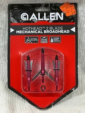 Allen Hothead 2 Blade 100 Grain 1 3/4" Cut Mechanical Broadhead 3pk New NOS (G19