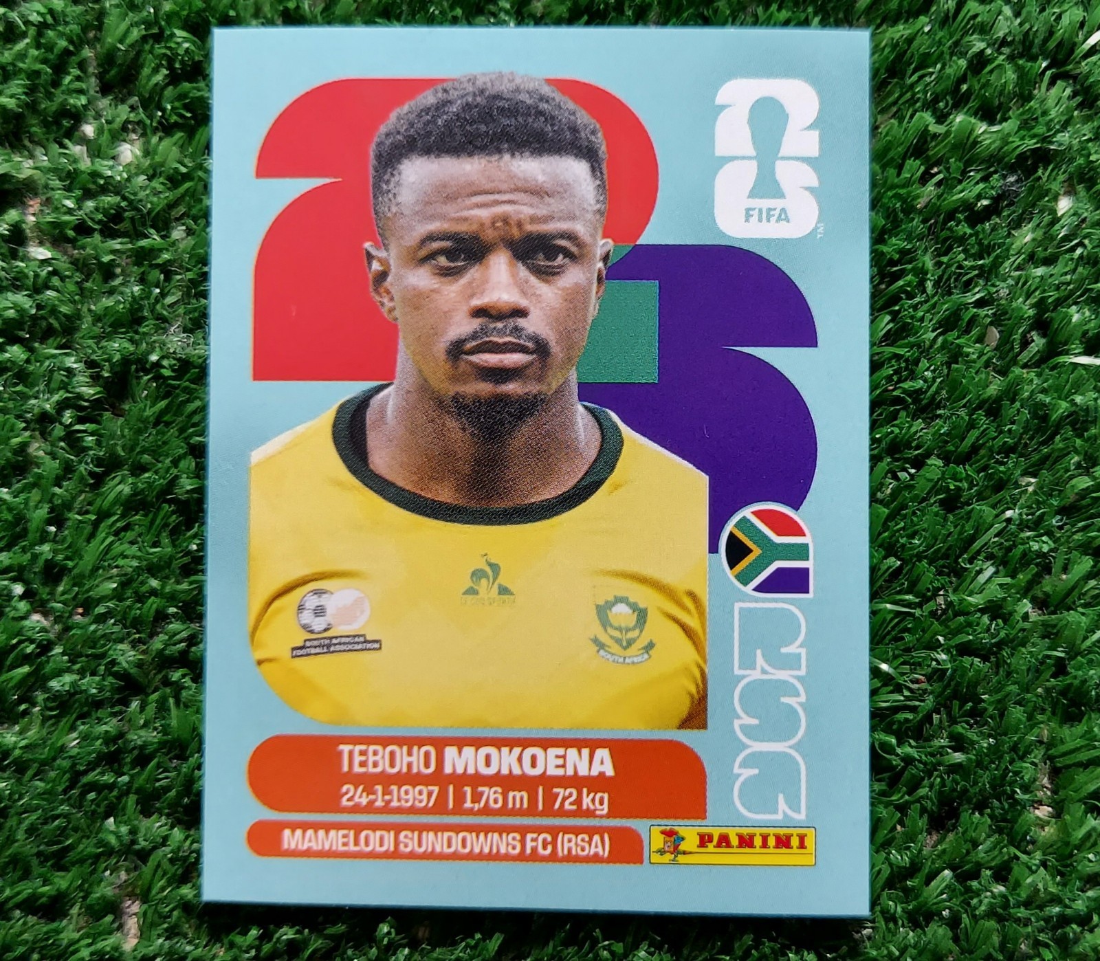 FIGURINA CALCIATORI PANINI USA 2026 WC SOUTH AFRICA RSA11 MOKOENA WORLD ⚽️
