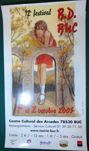 GIBRAT CECILE AFFICHE 12e FESTIVAL BD BUC 2005 - Picture 2 of 3