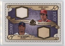 2009 SP Legendary Cuts Generations Memorabilia Johnny Bench Victor Martinez 14mg