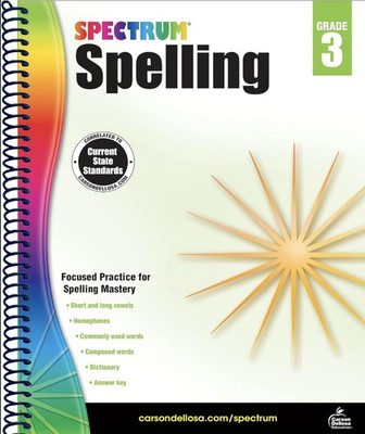 SPECTRUM GRADE 3 SPELLING WORKBOOK, COMPOUND WORDS, DICTIONARY SKILLS... Spectru