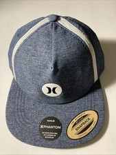 New Hurley Phantom By Yupoong Hat Cap One Size Adjustable Strap Blue Maui