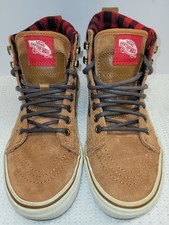 Vans Sk8-Hi MTE sneakers Glazed Ginger  brown suede upper / plaid Men 6.5 W 8 