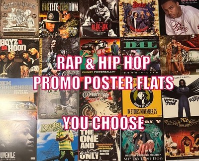 vintage 2000s RAP & HIP HOP 2-Sided PROMO poster FLAT 12x12