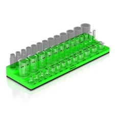 Magnetic Socket Organizer (3/8-Inch Drive, 3 Row) - Magnetic Tool Organizer &...