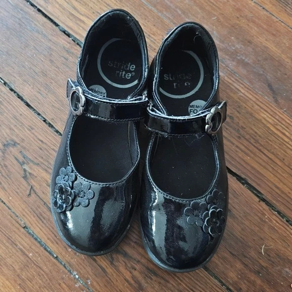 Girls Stride Rite Holly Mary Jane Black Patent Toddler Size 13.5 - Image 2 of 4