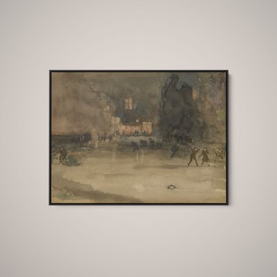 James McNeill Whistler - Nocturne, Amsterdam in Winter - Paper or Canvas