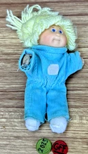 CPK Cabbage Patch Kid Rag 4.5" Doll in Teal Outfit GDJ-P-209