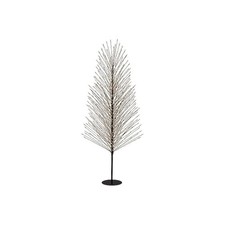 GE 7 ft Winterberry Pre-Lit Twinkling Warm White LED Black Branch Tree