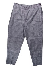 Evan Picone Vintage High Waisted Tapered Leg Wool Trouser Pants Sz 8 Womens Plai