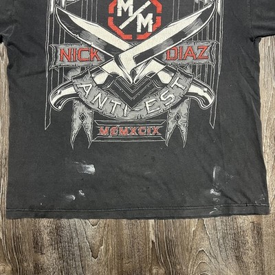 Metal Mulisha Nick Diaz Shirt Mens XL Black Anti-Est MMA Fight