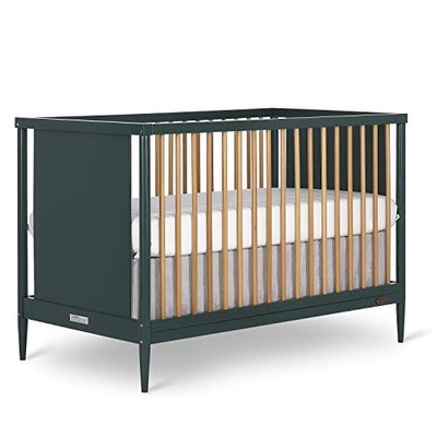 Dream On Me Clover 4-in-1 Modern Island Crib with Rounded Spindles in Olive