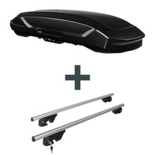 Dachbox Thule Motion 3 XXL + Dachträger Menabo für Hyundai Santa Fe I Typ SM Top