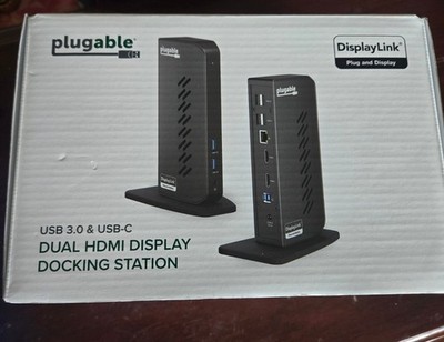 Plugable UD-3900Z Docking Station Dual HDMI USB C 3.0 DisplayLink OPEN BOX