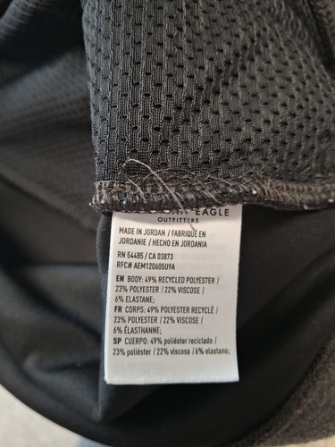 American Eagle Lined Pullover Hoodie Dark Gray Pockets Size Medium - Picture 8 of 11