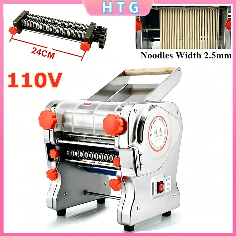 2.5mm Commercial Electric Dough Roller Noodle Pasta Dumpling Maker Machine 110V