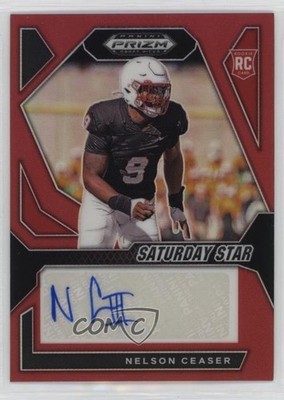 2024 Panini Prizm Draft Picks Red /199 Nelson Ceaser #SSS-NCR Rookie Auto RC 6o3