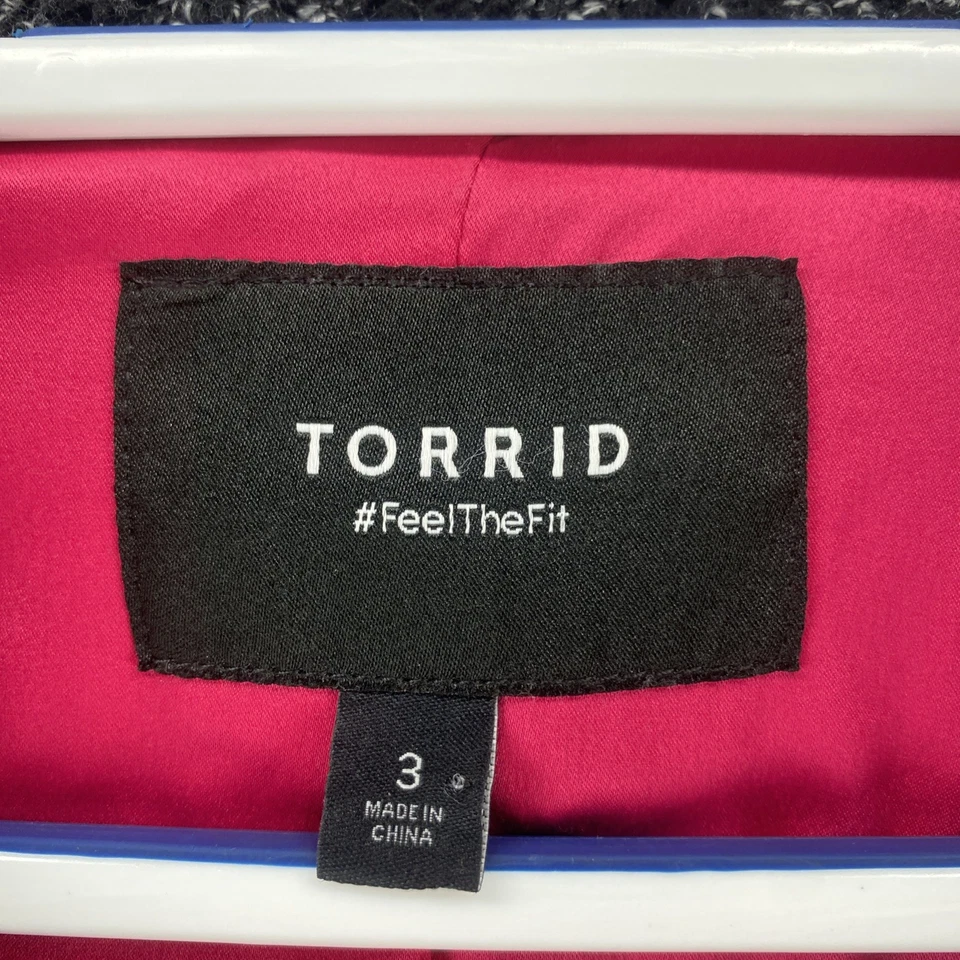 Abrigo Torrid 3X Gris Boucle Doble Pecho Forrado Longline Cálido Talla Grande Chaqueta Foto 2 de 4