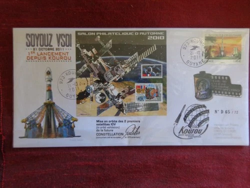 2011-FDC-SOYUZ EN GUIANA-SPACE- 1st LAUNCH FROM KOUROU, VS01 (No. D65/72)