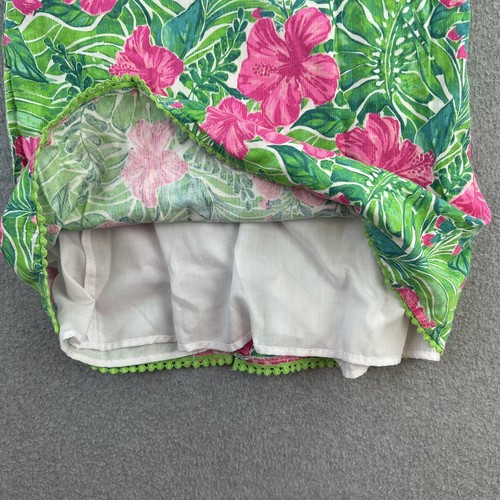 Tommy Bahama Dress Girls 10 Green Pink Floral Sleeveless Lined Summer Vacation - Picture 8 of 11